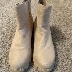 Madden Girl Light Tan Ankle Booties